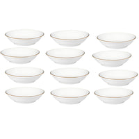 Maxwell & Williams - Blanc et Doré Plat Rond - 9.5 cm - Paquet de 12-Lavage des mains recommandé