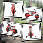 Aosom - moto électrique dirt bike pour enfants 12v, moto électrique à batterie - rouge-Fonctionne par simple pression sur la poignée 