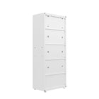 Manhattan Comfort - Armoire de garage moderne Fortress 77 cm (30,3 po) - Blanc-Supports muraux inclus pour la durabilité du produit