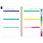 AT-A-GLANCE - Agenda hebdomadaire/mensuel Emily Ley tuile 2025 - 8 1/2 po H x 5 3/8 po l - Multicolore - Bilingue-Une semaine sur deux pages comprenant un espace de planification et une section pour cocher les tâches terminées