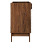Modway - Render 36" Armoire à coiffeuse de salle de bain - Noyer blanc-Portes à fermeture douce