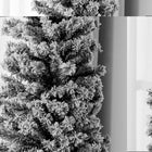 HOMCOM - Arbre de Noël artificiel fin floqué de neige artificielle 6pi-La base est amovible et pliable pour un rangement facile 