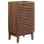 Modway - Render 18" Armoire de toilette de salle de bain (lavabo non inclus) - Noyer-Style moderne du milieu du siècle