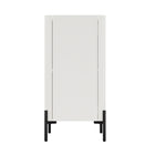 Manhattan Comfort - Ensemble de 2 meubles modernes Abbey : armoire d’appoint et bibliothèque - érable et blanc cassé-Assemblage à domicile requis Tout le matériel inclus