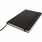 JAM Paper - Grand carnet à couverture rigide avec élastique - 100 feuilles lignées - 5 7/8" x 8 1/2" - Noir-Quantité : vendu à l'unité | 100 pages papier lignées/lignées.