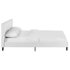Modway - Anya Tissu Lit Queen, Blanc-Base en contreplaqué robuste et rembourré