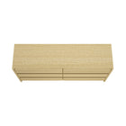 Manhattan Comfort - Linda 72" Moderne Commode Double à 6 Tiroirs - Chêne Naturel-Garantie limitée du fabricant de 30 jours