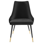 Modway - Adorn Touffe Performance Velvet Fauteuil d’appoint de salle à manger - Noir-Capacité du poids de la chaise : 300 lbs.