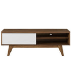 Modway - Envision 48 po Meuble TV, Blanc noyer-Construction durable en panneaux de particules