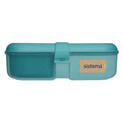 Sistema - Boîte bento, contient du plastique recyclé provenant de l'océan - 1,1 L - bleu sarcelle ou bleu assorti-La couleur peut varier : bleu sarcelle ou bleu (non sélectionnable)