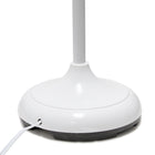 Simple Designs - Lampe de sol blanche à col de cygne réglable, 5 lampes, abat-jour gris-8