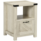 HOMCOM - Table d’appoint avec rangement - chêne-Le style ferme met en valeur la décoration de votre maison 