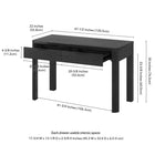 Hudson&Canal - Bureau Lonsdale 48'' - Grain noir-8