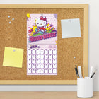 DateWorks - Mini Calendrier Mural 16 Mois Hello Kitty de 2025 - 7 po x 7 po - Anglais-Parfait à accrocher sur un mur, un tableau en liège ou un tableau d'affichage à la maison, à l'école ou au bureau