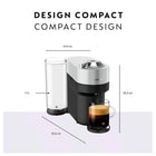 Nespresso - Machine à Café et Espresso Vertuo Pop+ Deluxe par De’Longhi - Argent-Garantie limitée d'un an du fabricant
