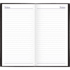 AT-A-GLANCE - Agenda de poche hebdomadaire/mensuel Fine Diary 2025 - 6 po H x 3 3/16 po l - Noir - Anglais-Comprend des pages en prime pour la planification future de l'annee, des pages de telephone / adresse et pages de reference