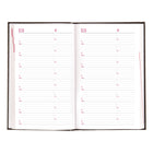 Brownline - 2026 Agenda quotidien Traditional avec Couverture rigide d'aspect lézard - 8 po x 5 po - Noir - Anglais-Chaque page comporte trois blocs pour les notes et les appels