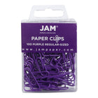 JAM Paper - Trombones standard colourés - 1 pouce - violets - paquet de 100- Couleur : violet