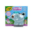 Crayola - Ensemble de jeu Jet de couleur Scribble Scrubbie-Jet de couleur scribble scrubbie : comprend 1 éléphant aérographe géant, 6 marqueurs lavables scribble scrubbie, 1 figurine d'éléphant scribble scrubbie et une feuille d'instructions