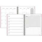 Cambridge - Agenda scolaire hebdomadaire/mensuel Alicia 2025-2026 - 11 po H x 8 1/2 po l - rose - bilingue-12 mois de planification académique hebdomadaire/mensuelle