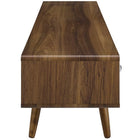 Modway - Transmit Console multimédia 70 po Bois Meuble TV, Blanc noyer-Deux trous de gestion des câbles