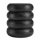 Modway - Ellery Rond empilé Bois Table d’appoint - Brosse métallique noire-Table d’appoint ronde courbée