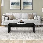 Hudson&Canal - Table basse rectangulaire Oswin , 48 po de largeur, grain noir-Caractéristiques assemblage facile