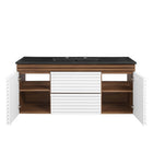 Modway - Render Fixation murale de 48" Vanette de salle de bain - Noyer blanc Noir-7