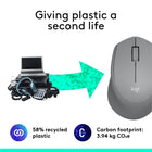 Logitech - M280 souris sans fil - Gris-Les pièces en plastique de la souris M280 contiennent du plastique recyclé post-consommation certifié (Noir/Graphite: 76%, Bleu/Blanc/Gris/Rouge: 58%) (2)	