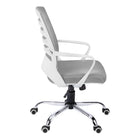 Monarch Specialties - 7225 Chaise De Bureau Multi-Position- Blanc/Meche Gris/-Conforme aux normes BIFMA pour le mobilier de bureau
