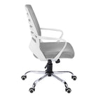 Monarch Specialties - 7225 Chaise De Bureau Multi-Position- Blanc/Meche Gris/-Conforme aux normes BIFMA pour le mobilier de bureau