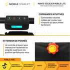 Mobile StairLift - LITE - Monte-escalier mobile - couleurs assorties-Batterie lithium-ion rechargeable offrant une autonomie jusqu’à 60 volées d’escaliers par charge