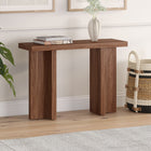 Hudson&Canal - Console Dimitra 42" L - Noyer satiné-Finition en noyer satiné aspect bois
