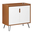 Modway - Energize 36" Armoire de toilette de salle de bain (lavabo non inclus) - Blanc cerise-Vanité de salle de bain moderne du milieu du siècle