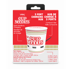 Orbit – Hub de charge à 3 ports Cup Noodles-Certifié UL