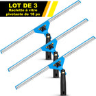 Gritt Commercial - Raclette pivotante pour fenêtres de 18 po avec déclenchement rapide - Lot de 3-Le manche pivote à 180° pour atteindre facilement les coins, rebords et appuis de fenêtre