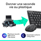 Logitech MK295 ensemble silencieux clavier/souris - graphite-Conception durable : Une structure solide et étanche avec des touches durables conçues pour durer. Des pieds robustes inclinables permettent de régler la hauteur
