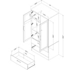 South Shore - Haven Armoire de rangement 2 portes - Chêne blanchi-Assemblage requis: nos produits nécessitent d’être assemblés. Cependant, soyez sans crainte! Chaque meuble vient avec un guide détaillé pour que vous viviez une expérience de montage sans souci