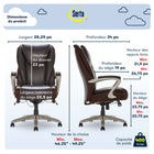 Serta® - Fauteuil de luxe SmartLayers™ Hensley Big & Tall, brun-Testé pour supporter une capacité de 400 lb