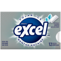 Excel - Gomme à mâcher sans sucre menthe polaire, 12/paquet-Gomme à mâcher sans sucre idéale pour partager avec vos amis, votre famille ou quelqu’un de nouveau.