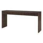 Hudson&Canal - Console rectangulaire cannelée Lawrence de 162,5 cm de large, couleur aulne brun-La table de montage supporte un poids maximal de 22,7 kg (50 lb)