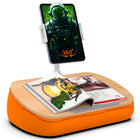 ShoppingAll - Pouf avec support réglable pour tablette - Coussin et oreiller - Orange-Compatibilité Universelle Des Appareils - Compatible avec les Kindles de 4.7” à 13”, Kindle Paperwhite, iPads, tablettes, téléphones intelligents et même les ordinateurs portables jusqu’à 14 pouces, idéal pour la lecture, l’étude ou le streaming.