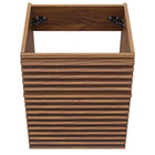 Modway - Render Fixation murale de 18" Armoire de toilette de salle de bain (lavabo non inclus) - Noyer-8