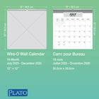 BrownTrout - 2026 Calendrier suspendu carré à spirales mensuel de 18 mois feuille d'autocollants - Bonnie Marcus - 12 po x 12 po-Conception Durable - Le papier robuste et de haute qualité empêche le froissage et le débordement de l'encre, et la reliure durable assure la longévité tout au long de l'année