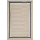 Modway - Rim Bordure solide intérieure et extérieure Tapis de 5 pi l x 8 pi L - Gris et beige-Tapis à bordure unie pour zone limite