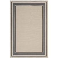 Modway - Rim Bordure solide intérieure et extérieure Tapis de 5 pi l x 8 pi L - Gris et beige-Tapis à bordure unie pour zone limite