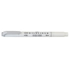Zebra – Surligneur double pointe style stylo Mildliner, gris doux-Double pointe : biseautée, pastille