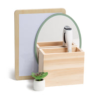U Brands - Trousse d’accessoires magnétiques pour casier Urban Garden, 5 unités-L’ensemble d’accessoires pour casiers scolaires comprend 1 miroir magnétique pour casier, 1 tableau blanc magnétique, 1 marqueur effaçable à sec avec gomme intégrée, 1 gobelet magnétique et 1 aimant en forme de plante
