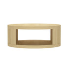 Manhattan Comfort - Table basse ronde contemporaine Alure 36" - Chêne naturel-Table basse ronde au design épuré et moderne