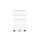 Meuble De Rangement Trois Tiroirs Gry Mattr - Blanc-Meuble de rangement vertical mobile avec deux tiroirs et un tiroir pour dossiers de format lettre ou légal (dossiers non inclus)